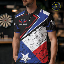 Load image into Gallery viewer, Personalized Grunge Texas Flag Darts Shirt For Men Custom Patriotic Texas Darts Team Jersey TDM5420