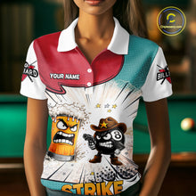 Load image into Gallery viewer, Funny Beer 8 Ball Billiard Shirt For Women Custom Pool Team Jersey Polo &amp; 1/4 Zip, Billiard Outfit TDM6053