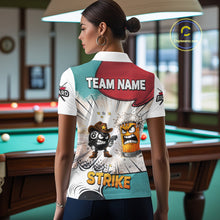 Load image into Gallery viewer, Funny Beer 8 Ball Billiard Shirt For Women Custom Pool Team Jersey Polo &amp; 1/4 Zip, Billiard Outfit TDM6053