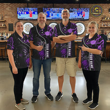 Load image into Gallery viewer, Custom Purple Darts Lightning Grim Reaper Polo &amp; 1/4 Zip, Darts Shirt For Men, Darts Team Jersey TDM6309