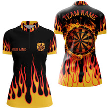 Load image into Gallery viewer, Personalized Orange Darts Board Fire Flame Custom 3D Darts Shirts For Women Darts Team Jerseys TDM1786