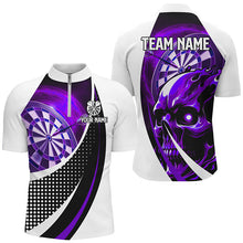 Load image into Gallery viewer, Personalized Purple Dartboard 3D Printed Skull Darts Shirts For Men Custom Cool Darts Team Jerseys TDM1989