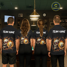 Load image into Gallery viewer, Personalized Skull 8 Ball &amp; 9 Ball Fire Billiard Shirt For Men Custom Billiard Pool Team Jersey TDM5425