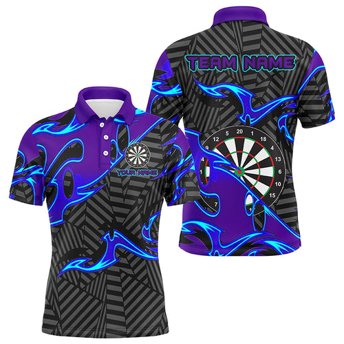 Black Purple Personalized Darts Polo Shirts Custom Darts Shirts For Men Darts Team Jerseys TDM1429