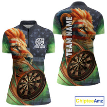 Load image into Gallery viewer, Personalized American Flag Lion Dart Shirts For Women Custom Grunge Patriotic Darts Team Jerseys TDM4170