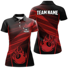 Load image into Gallery viewer, Personalized Red Jerseys 8 Ball Billiard Shirts For Women Custom Billiard 8 Ball Pool Team Shirts TDM2001