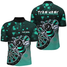 Load image into Gallery viewer, Personalized Turquoise Darts Bee Custom Darts Shirts For Men, Funny Darts Apparel, Best Darts Gift TDM2201
