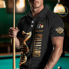 Load image into Gallery viewer, Funny DNA Billiard Shirt For Men Custom 8 Ball Pool &amp; Beer That&#39;s Why I&#39;M Here Team Jersey TDM4565