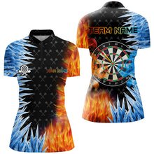 Load image into Gallery viewer, Personalized Dartboard Ice And Fire 3D Printed Women Darts Shirts Custom Darts Jerseys For Team TDM2474