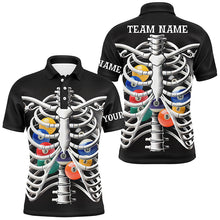 Load image into Gallery viewer, Funny Billiard Balls Inside The Rib Custom White Skeleton Halloween Billiard Shirts For Men TDM2722