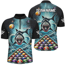 Load image into Gallery viewer, Personalized Pool Ball And Shark Billiard Shirts For Men Custom Unique Team League Billiard Jerseys TDM2970