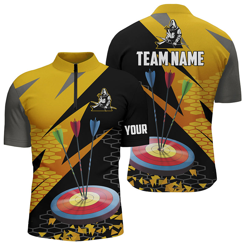 Personalized 3d Archery Arrows Men Quarter-Zip Shirts, Hunting Bow Archery Jerseys Shirts TDM0557