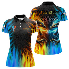 Load image into Gallery viewer, Personalized Dragon Water Fire 3D Dart Polo &amp; Quarter Zip Custom Dart Shirts For Women Dart Jerseys TDM3213