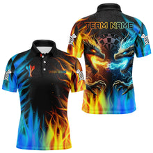 Load image into Gallery viewer, Personalized Dragon Water Fire 3D Dart Polo &amp; Quarter Zip Custom Dart Shirts For Men Dart Jerseys TDM3213