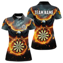 Load image into Gallery viewer, Personalized Fire Flame Dartboard Eagle 3D Dart Shirts For Women Darts League Team Shirt Dart Jerseys TDM3219