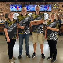 Load image into Gallery viewer, Custom Darts Shirt For Men Personalized Zig-Zag Pattern Dart Jersey, Cool Dart Team Shirts|Yellow TDM5454