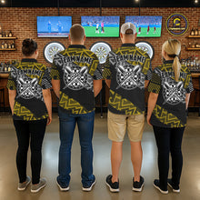 Load image into Gallery viewer, Custom Darts Shirt For Men Personalized Zig-Zag Pattern Dart Jersey, Cool Dart Team Shirts|Yellow TDM5454