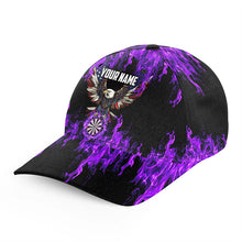 Load image into Gallery viewer, Purple Flame American Flag Eagle Darts Hats For Men Women Custom 3D Printed Baseball Darts Caps TDM3555