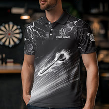 Load image into Gallery viewer, White And Black 3D Thunder Lightning Custom Cobra Snake Men Dart Shirt Jersey Best Dart Team Shirt TDM3721