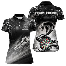 Load image into Gallery viewer, White And Black 3D Thunder Lightning Custom Cobra Snake Women Dart Shirt Jersey Best Dart Team Shirt TDM3721