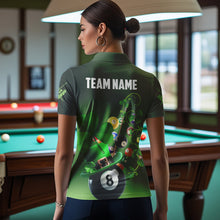 Load image into Gallery viewer, Green Luckiest Shamrock 3D Billiard Balls Pool Shirts For Women Custom St Patrick Day Billiard Jersey TDM3569