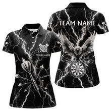 Load image into Gallery viewer, Personalized Black White Darts Arrow Thunder Lightning Dart Shirt For Women Custom Eagle Dart Jerseys TDM3730