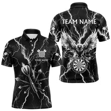 Load image into Gallery viewer, Personalized Black White Darts Arrow Thunder Lightning Dart Shirt For Men Custom Eagle Dart Jerseys TDM3730