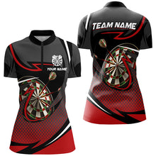 Load image into Gallery viewer, Personalized Dartboard 3D Printed Darts Shirts For Women Custom Darts Team Jerseys Attire |Red TDM1821