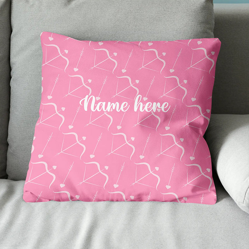 Archery Bows And Arrows Custom Pink Throw Pillows, Valentines Day Gifts TDM0913