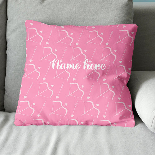 Archery Bows And Arrows Custom Pink Throw Pillows, Valentines Day Gifts TDM0913