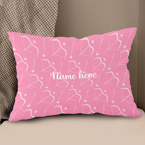 Archery Bows And Arrows Custom Pink Throw Pillows, Valentines Day Gifts TDM0913