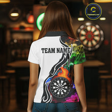 Load image into Gallery viewer, Colorful Rainbow Smoke Dart Shirts For Women Custom Team Polo &amp; Quarter Zip Darts Jerseys Outfit TDM4007