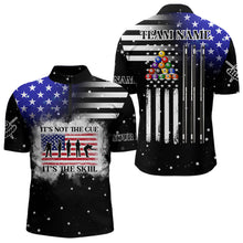 Load image into Gallery viewer, It&#39;s The Skill Custom American Flag Men Billiard Shirt Funny Billiard Jersey|Black TDM3571