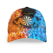 Load image into Gallery viewer, Personalized Darts Board Fire And Water 3D Printed Darts Caps. Custom Darts Baseball Hat Gifts TDM1630