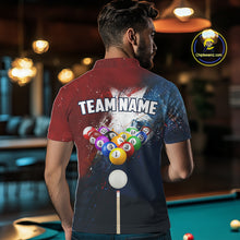 Load image into Gallery viewer, Personalized Grunge Texas Flag Billiard Shirt For Men Custom Patriotic Pool Team Jerseys TDM4201