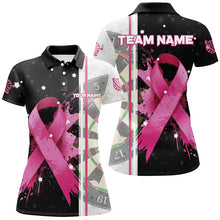 Load image into Gallery viewer, Pink Ribbon Breast Cancer Darts Shirts For Women Custom Grunge Darts Jerseys, Breast Cancer Gifts TDM2515