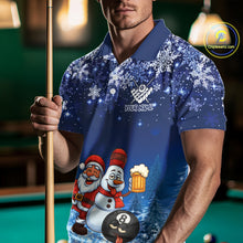 Load image into Gallery viewer, Funny Santa And Beer 8 Ball Billiard Shirts For Men Custom Christmas Gifts For Pool Players TDM5222