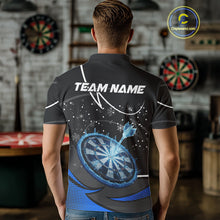 Load image into Gallery viewer, Blue Dartboard Frozen Ice Darts Shirt For Men Custom Darts Jersey Team Polo &amp; Quarter Zip TDM5226