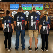 Load image into Gallery viewer, Personalized Texas Flag Smoke Darts Polo &amp; Quarter Zip For Men Custom Texas Darts Team Jersey TDM5487