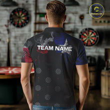 Load image into Gallery viewer, Personalized Texas Flag Smoke Darts Shirt For Men Custom Texas Darts Team Jersey Polo &amp; 1/4 Zip TDM5488