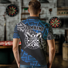 Load image into Gallery viewer, Custom Darts Shirts For Men Personalized Zig-Zag Pattern Dart Jerseys, Cool Dart Shirts |Purple TDM3445