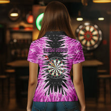 Load image into Gallery viewer, Personalized Darts Board Pink Icy 3D Printed Women Dart Shirts Custom Cool Dart Jerseys For Team TDM3583