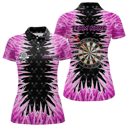Personalized Darts Board Pink Icy 3D Printed Women Dart Shirts Custom Cool Dart Jerseys For Team TDM3583