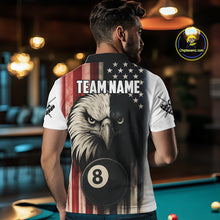 Load image into Gallery viewer, Personalized Vintage American Flag Eagle Billiard Shirt For Men Custom Patriotic Pool Team Jerseys TDM4211