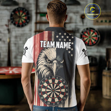 Load image into Gallery viewer, Personalized Vintage American Flag Eagle Darts Shirt For Men Custom Patriotic Darts Team Jerseys TDM4212