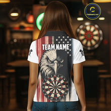 Load image into Gallery viewer, Personalized Vintage American Flag Eagle Darts Shirt For Women Custom Patriotic Darts Team Jerseys TDM4212
