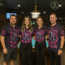 Load image into Gallery viewer, Customized Skeleton And Roses Gothic Romance Billiard Shirt For Men, Valentine 8 Ball Pool Jersey TDM5749