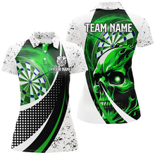 Load image into Gallery viewer, Customized Grunge Green Dartboard 3D Printed Skull Darts Shirts For Women, Team League Darts Jerseys TDM2262