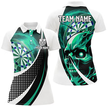 Load image into Gallery viewer, Personalized Turquoise Dartboard 3D Printed Skull Darts Shirts For Women Team League Darts Jerseys TDM2263