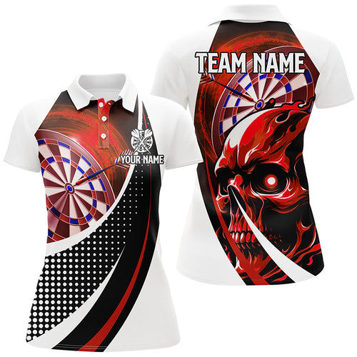 Personalized Red Dartboard 3D Printed Skull Darts Shirts For Women Custom Team League Darts Jerseys TDM2264